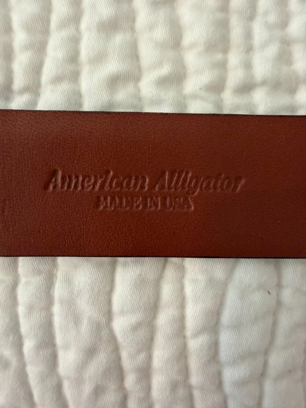 Alligator dress belt